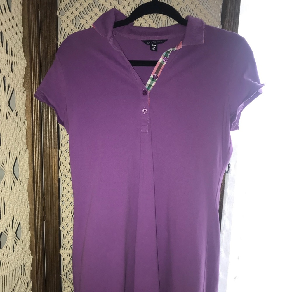 Purple Waffle-Knit-Like Dress